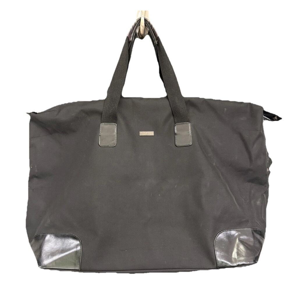 Burberry Fragrances Black Duffle Bag Weekender Tote Gray Nova Check Handles